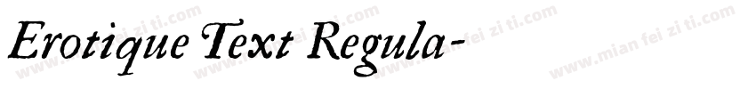 Erotique Text Regula字体转换
